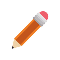 Wooden pencil isolated icon vector illustration graphic design