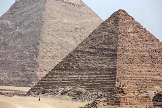 Great Egyptian pyramids in Giza, Cairo   