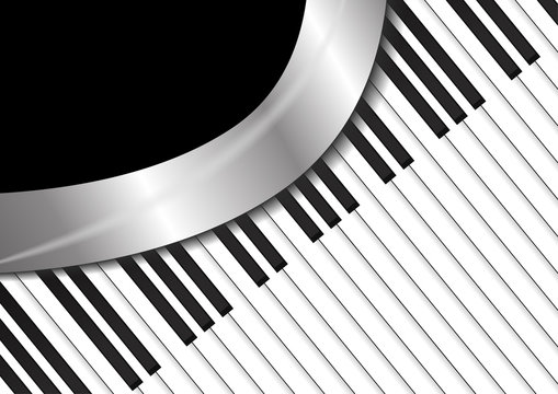 Vector : Piano keyboards with reflection