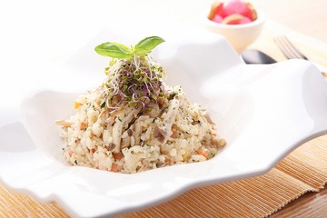 mushroom cream risotto