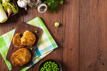 Delicious vegetarian cutlets.