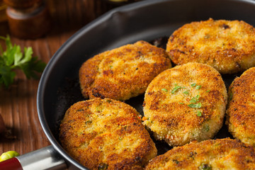 Delicious vegetarian cutlets.
