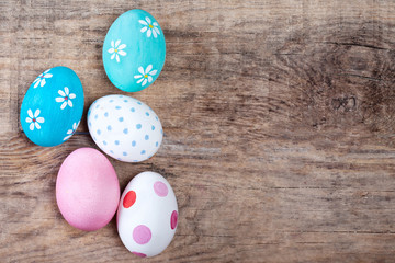 Obraz na płótnie Canvas Decoration Easter Eggs with copy space. Happy Easter!.