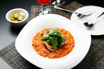 tomato risotto in Restaurant