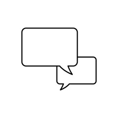 Naklejka premium Chat bubble speakbox icon vector illustration graphic design