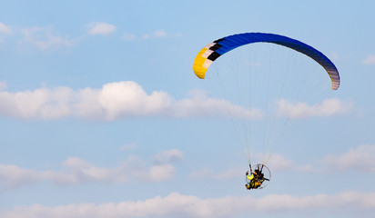 extreme sport parachute in the sky