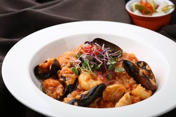 seafood tomato risotto