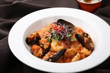 seafood tomato risotto