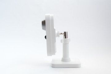 Surveillance camera isolated on white background, with clipping paths