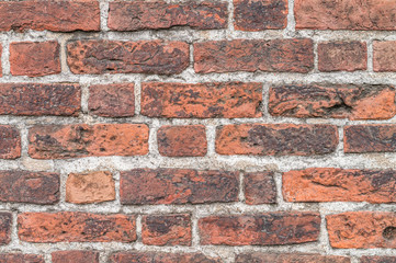 Old red brick wall - Vecchio muro di mattoni rossi
