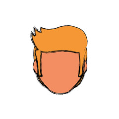 Man faceless head icon vector illustration graphic design