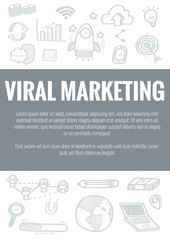 Vector template for blogger theme with hand drawn doodles business icon in background.Concept for business idea,startup and innovation internet of things technology.