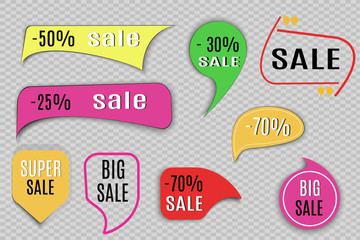 Set. Super sale vector banner. illustration