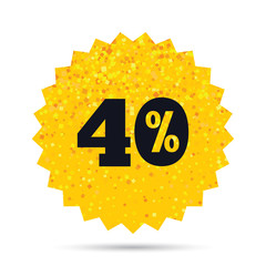 40 percent discount sign icon. Sale symbol.