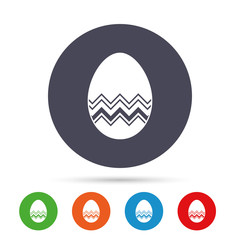Fototapeta premium Easter egg sign icon. Easter tradition symbol.