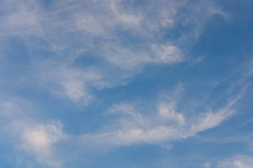 blue sky with clouds closeup