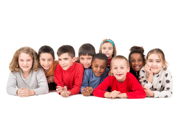 Group of happy kids