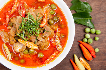Panaeng or Meat in Spicy Coconut Cream,Thailand famous food