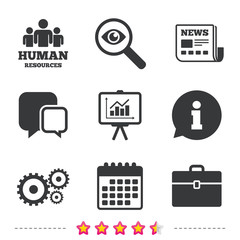 Human resources and Business. Presentation board.