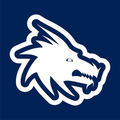 Dragon mascot icon - vector Illustration