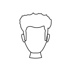 Man faceless head icon vector illustration graphic design
