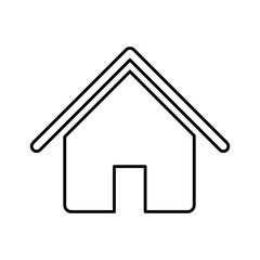Fototapeta na wymiar house with roof and door icon, vector illustration design