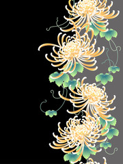 Fototapeta na wymiar 日本的な菊の柄