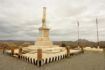 Monument in Dogali in memory of 500 italian solders killed  in the battle on 26 January 1887 between Italy and Ethiopia army
