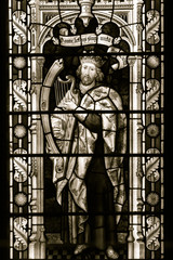 Stained Glass in Worcester Cathedral - The Canticles Window close up E