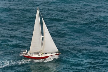 Fototapeta premium Sailing boat journey