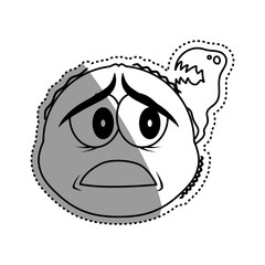 Scared cartoon face icon vector illustration graphic design