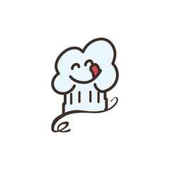 Chef hat symbol icon vector illustration graphic design