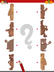 match the halves of bears