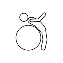 person do exercise with ball, vector illustration design
