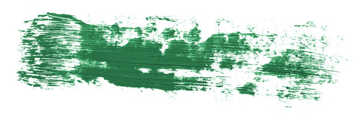 Smear of green paint isolated on white background
