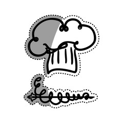 Chef hat symbol icon vector illustration graphic design