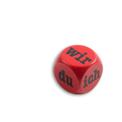 Entscheidungswürfel mit drei Wörtern Freigestellt