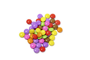 colorful candy on white background