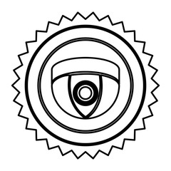 emblem video camera interior icon, vector illustration design