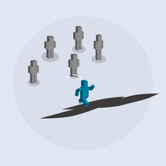 businessman relax in risk