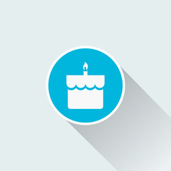 flat birthday cake icon