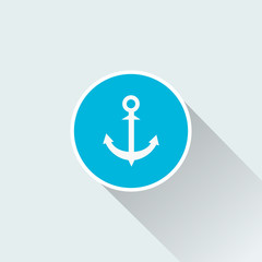 flat anchor icon