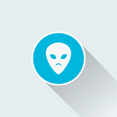 flat alien icon