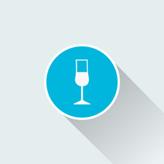 flat champagne icon