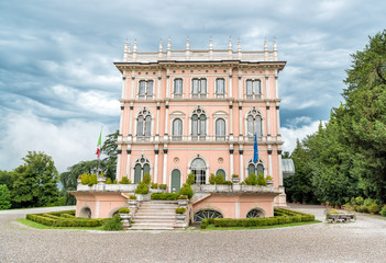 Villa Andrea Ponti in the complex of the ville Ponti in Varese, Lombardy, Italy - obrazy, fototapety, plakaty