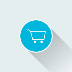 flat cart symbol icon