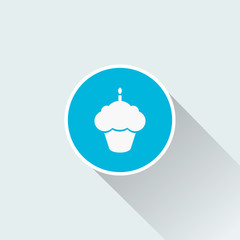 flat cake icon