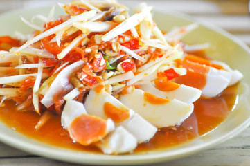 spicy salad or Thai spicy salad (som tam)