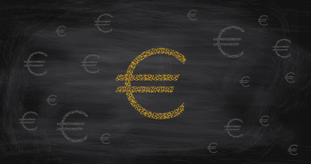 € - Eurozeichen - im Mittelpunkt