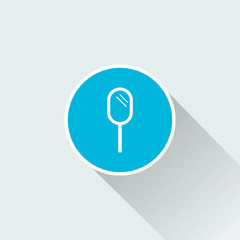 flat mirror icon with long shadow